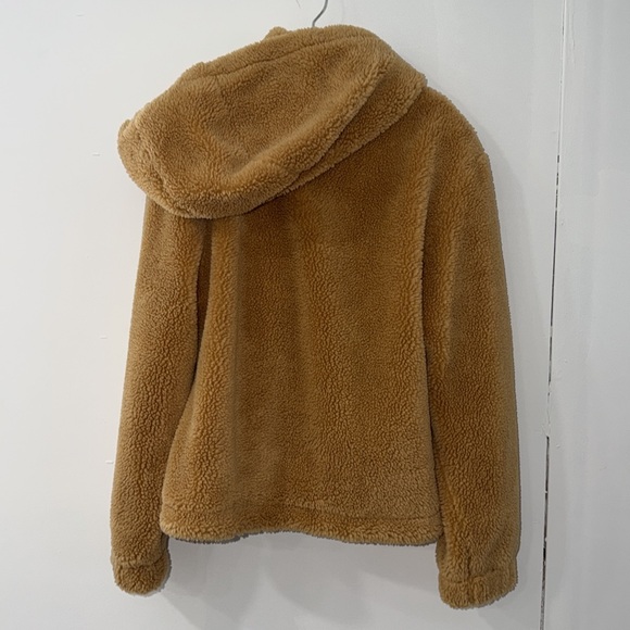 Carbon38 Teddy Zip Up Jacket With Hood, S - Picture 4 of 10